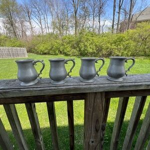 Milton Armetale Vintage Pewter Mugs Set.